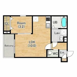 ジーメゾン北名古屋徳重カサレア【201号室】の間取り