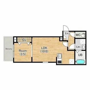 ジーメゾン北名古屋徳重カサレア【303号室】の間取り