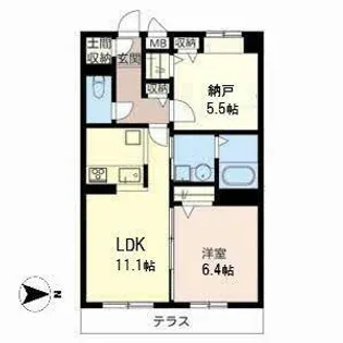 テンポ フェリーチェ【0103号室】の間取り