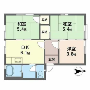 フレグランス小林【0102号室】の間取り