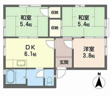 フレグランス小林【0102号室】の間取り