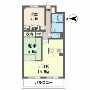 ミューズコート【0403号室】の間取り