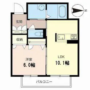 フルーレ鴨川【0202号室】の間取り