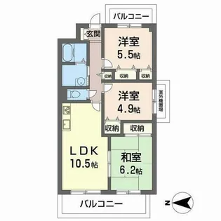 ミューズコート【0401号室】の間取り