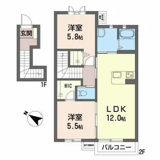 サーティーン12【0208号室】の間取り