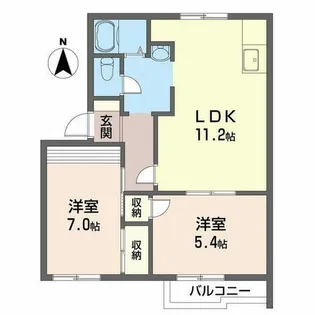 ファミール・カーサ【0201号室】の間取り