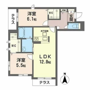 Ecracie【0103号室】の間取り