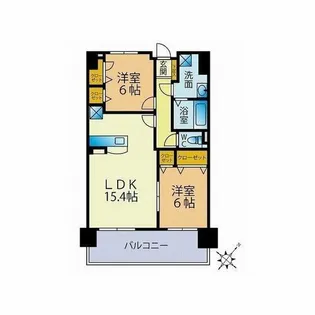 グレースマンション博多駅東【9階】の間取り