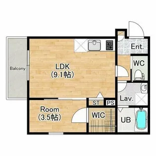 ジーメゾン清須アルカウス【0103号室】の間取り
