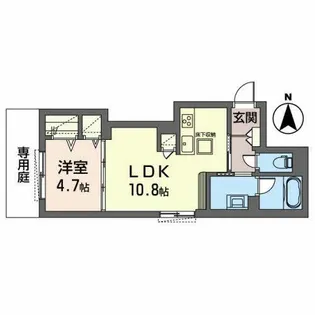 シャーメゾン アベリア【0102号室】の間取り