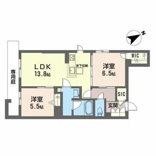 グランフィールド【0101号室】の間取り