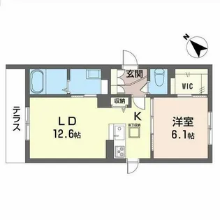 ふぁみりありんくうC【C103号室】の間取り