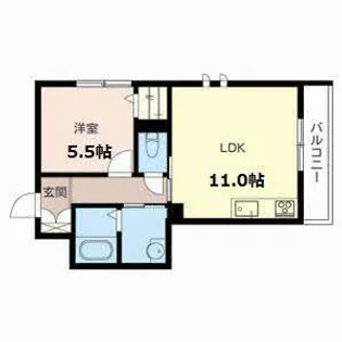 イーストテラス【0301号室】の間取り