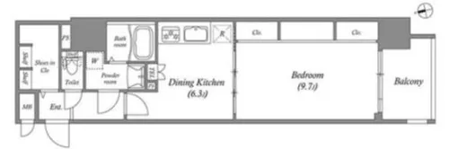 プレサンス堺筋本町駅前【10階】の間取り