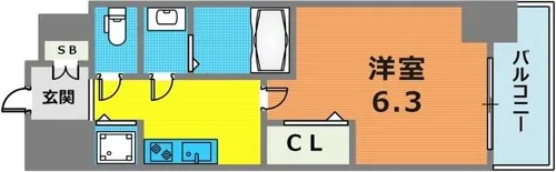 兵庫県神戸市兵庫区新開地3丁目【マンション】の間取り