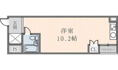 サニーサイド吉田駅前【406号室】の間取り