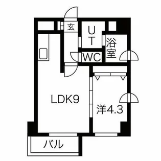 LEESPACEN4【9階】の間取り