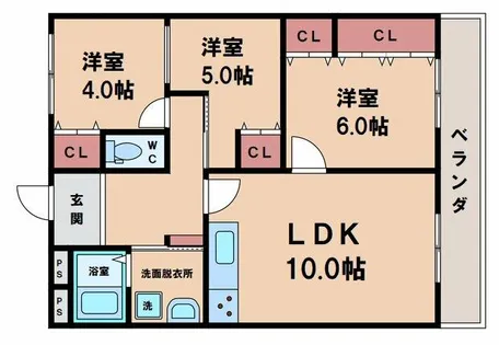 杉本コーポ【4階】の間取り