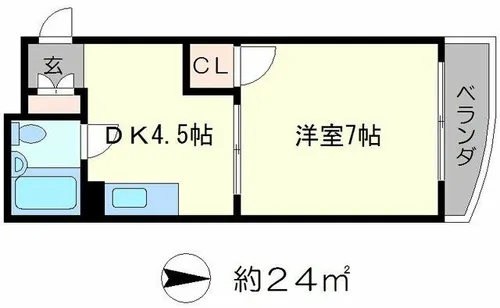 ロータスクラタ【3階】の間取り