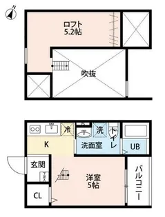 ルミエール 黄金【102号室】の間取り