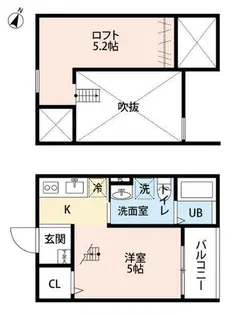 ルミエール 黄金【102号室】の間取り