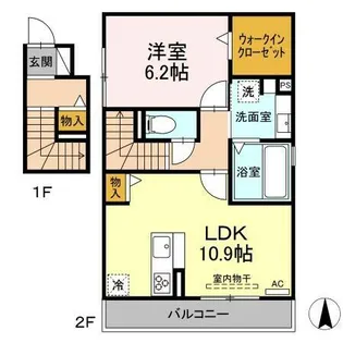 セジュール桐林【2階】の間取り