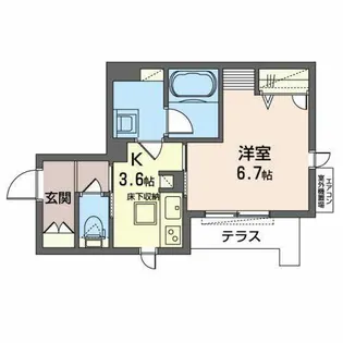 シャーメゾン カーサ ベルデ I【1階】の間取り