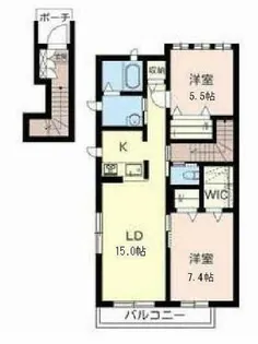 夢小町【0203号室】の間取り