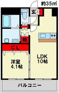LEON下到津【9階】の間取り