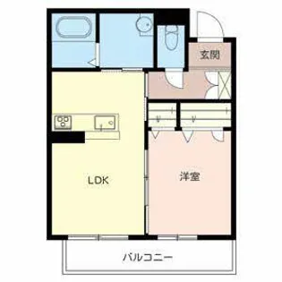 グリーン セント 上中【0203号室】の間取り