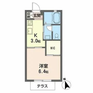 シャーメゾンユタニA【A102号室】の間取り