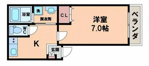ラコリーヌアキラン【2階】の間取り