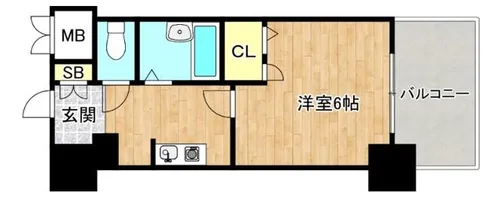 エスリード深江橋【9階】の間取り