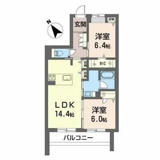 ベレオ築地町【0203号室】の間取り