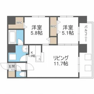 MODENA円山【2階】の間取り