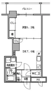 グラシオン西陣【6階】の間取り