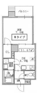 グラシオン西陣【10階】の間取り