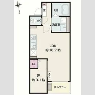 Jack todanishiⅠ【1階】の間取り