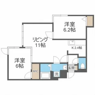 ラ・ヴィクトワール琴似【3階】の間取り