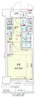 プレサンス上町台 夕陽丘【5階】の間取り