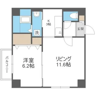 ベイス ランス ウォーター【4階】の間取り