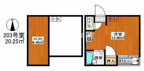 サンスカイ貝塚駅前【2階】の間取り