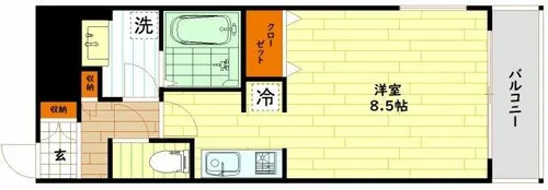 アリビオ京橋【3階】の間取り