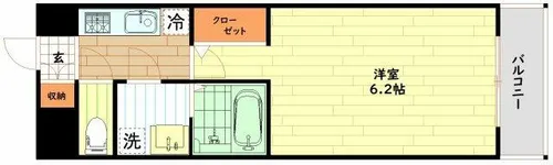 エスリードザ・フォルテス大阪【3階】の間取り