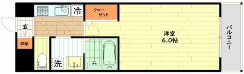 エスリードザ・フォルテス大阪【3階】の間取り