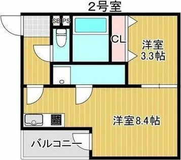 Katze志賀本通(カッツェシガホンドオリ)【2階】の間取り