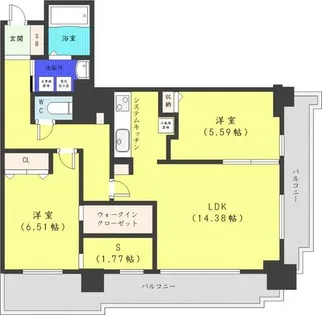 パシフィックタワー札幌【27階】の間取り