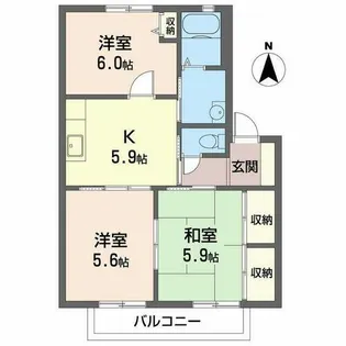 パイン法隆寺【0101号室】の間取り
