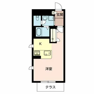 Maison Bleu Fonce【0105号室】の間取り