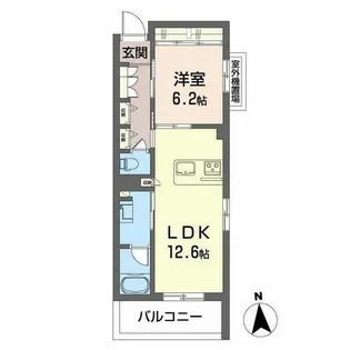 シャーメゾンエム【0402号室】の間取り